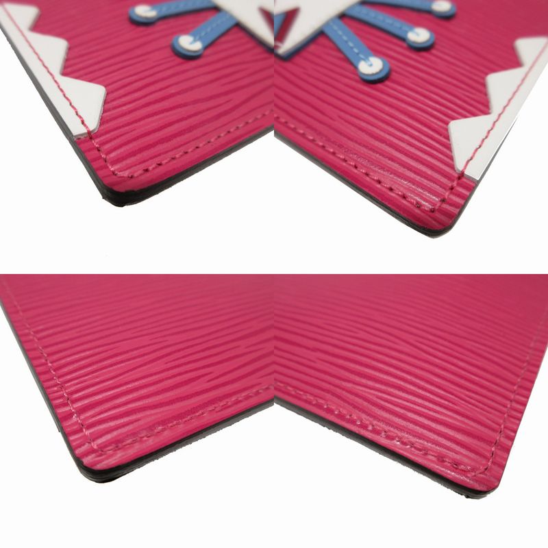 Louis Vuitton Epi M60788 Pochette Cles Tribal Mask Pink Coin Case Wallet 2274