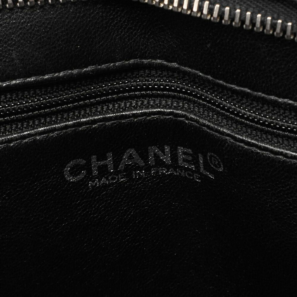 Chanel Matelasse Reprint Tote Caviar Skin Black With Silver Hardware Women's