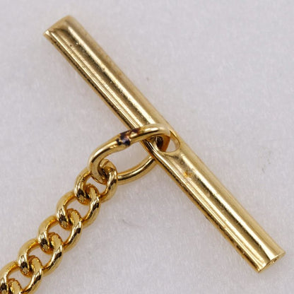 [dior] Christian Dior Tie Tack Logo Pin Brooch Gold Plated Men's Tie Pin