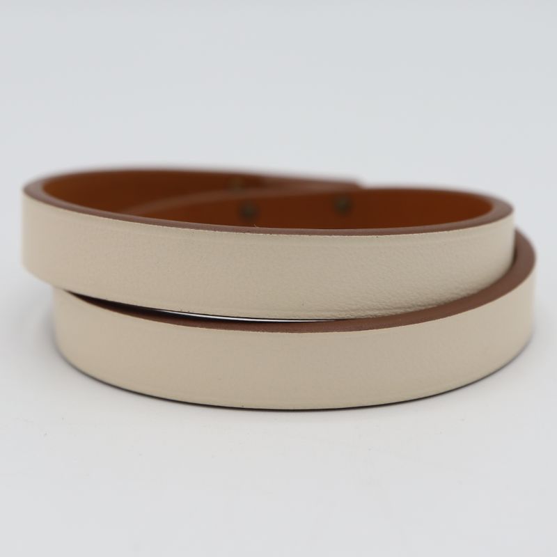 Hermes Mini Kelly Dubretour Kelly Bracelet T2 U Engraved White Gold Color
