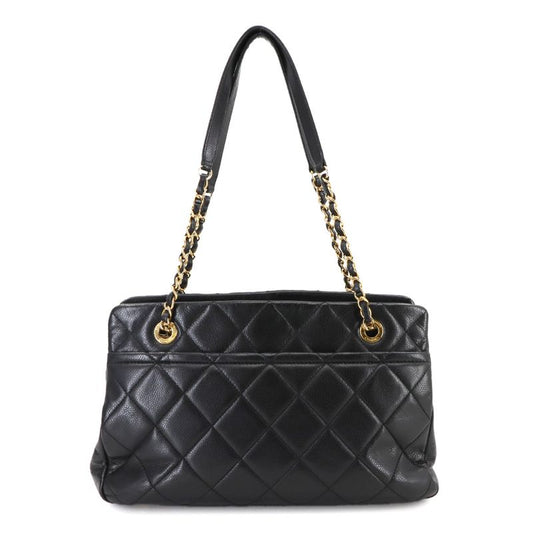 Chanel Matelasse Chain Tote Bag Caviar Skin Black A67294 Matelasse Tote Bag