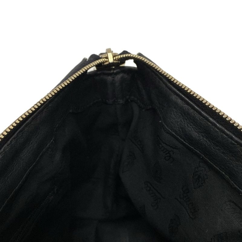 Gucci Handbag Sookie Stripe Line 247902 Black Leather