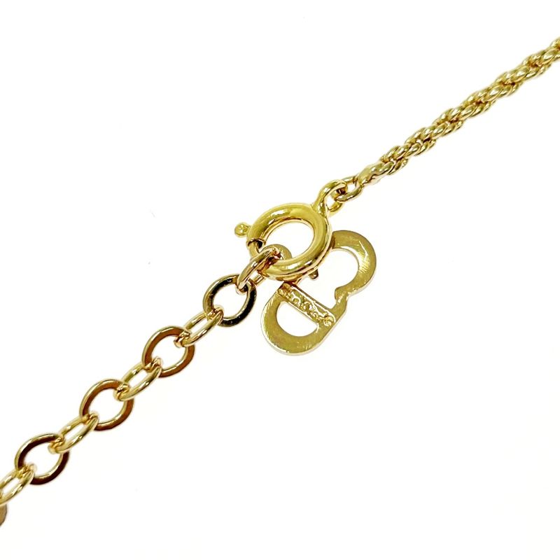 Christian Dior GP CD Logo Twist Necklace Women's Gold 403996 Necklace