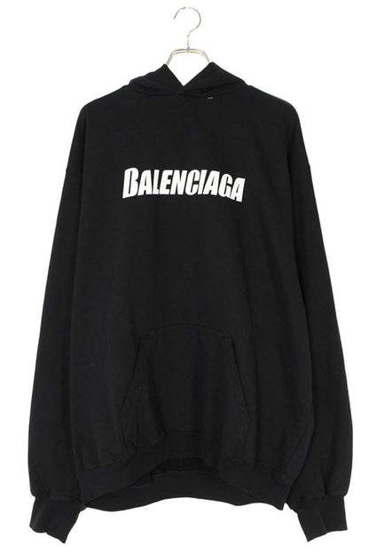 Balenciaga 729361 Tnvl2 Destroyed Logo Print Damaged Hoodie Men's S