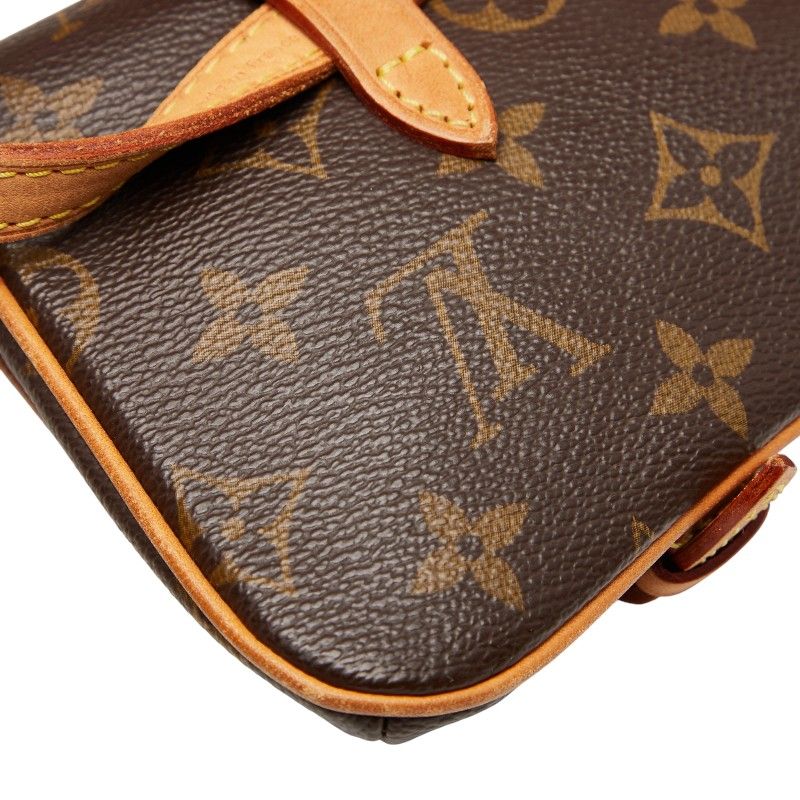 Louis Vuitton Monogram Pochette Marelle M51159 Brown PVC Leather Women Louis