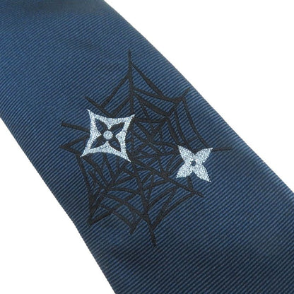 Louis Vuitton 2022 Mp3422 Cravat LV Spider Silk Tie Navy Men's