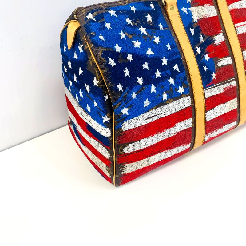 Louis Vuitton JAY AHR FLAG USA Paint Brushed Model Keepall : X0358