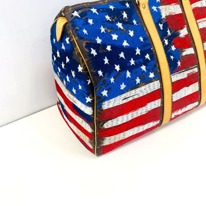 Louis Vuitton JAY AHR FLAG USA Paint Brushed Model Keepall : X0358