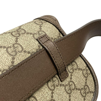 Gucci GG Supreme 703807 Beige And Dark Brown Leather