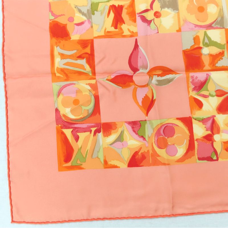Louis Vuitton Carre 90 In The Passage Of Time Scarf Monogram Flower