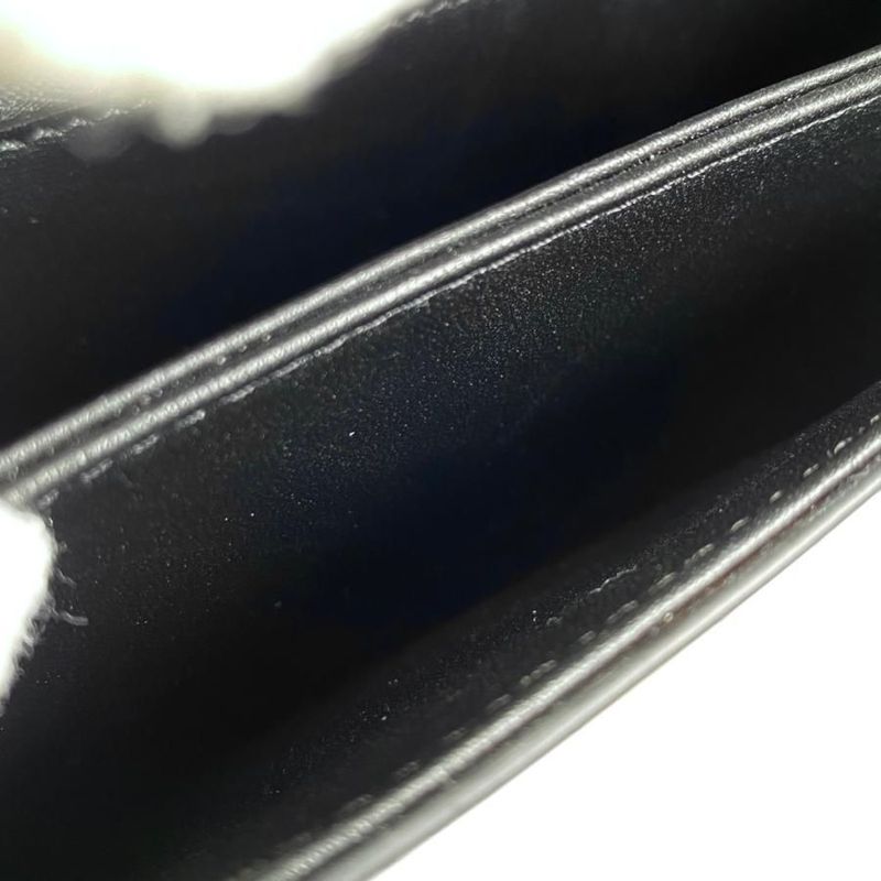 Celine Shoulder Bag Teen Triomphe Bag 188423bf4.38si Shiny Calfskin Black