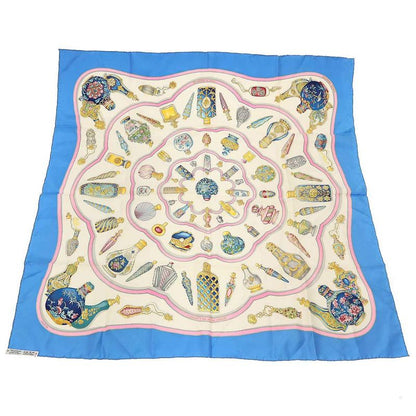 Hermes Carre 90 Qu Inporte le Flacon Silk Scarf Blue