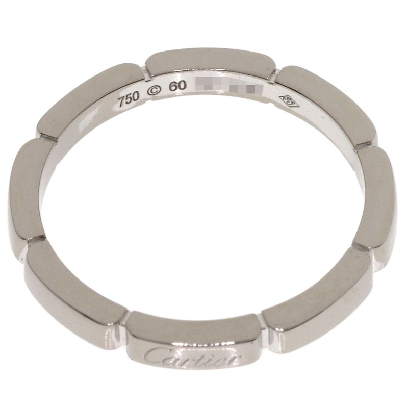 Cartier Maillon Panthère #60 Ring 18K White Gold Unisex
