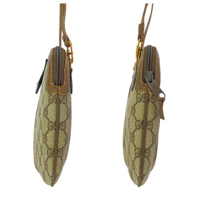 Gucci Vintage Old Gucci Sherry Line Beige GG Supreme Canvas/leather Shoulder