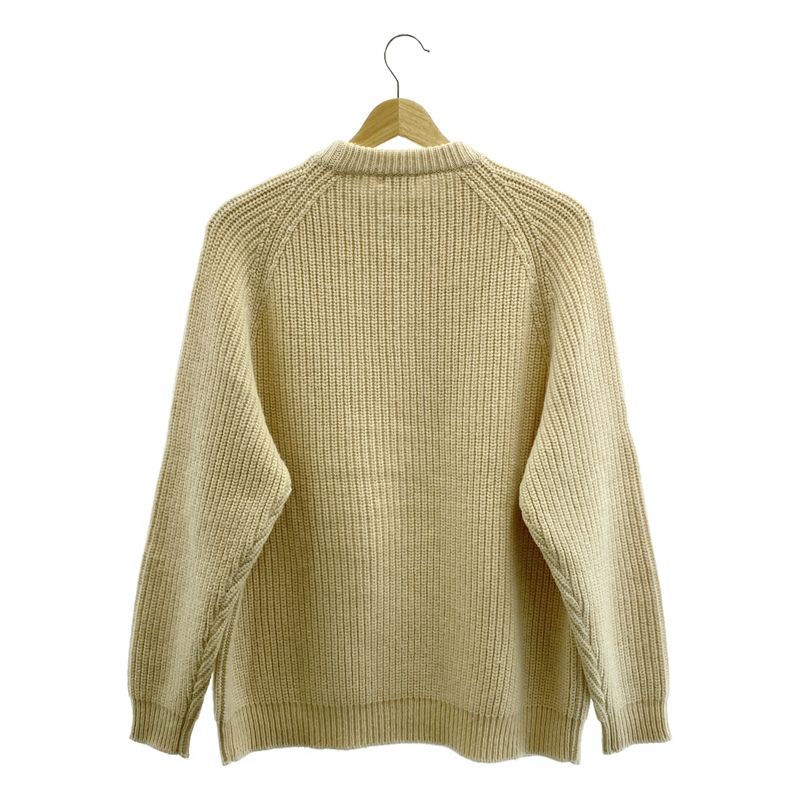Celine - 100% Cashmere Ribbed Oversized Chunky Knit - S - Beige - Women's