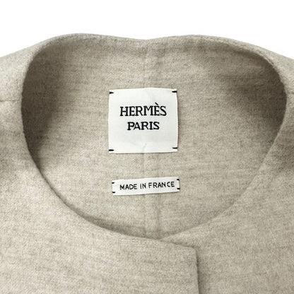 Hermes Outer Cashmere Beige Long Vest Gilet