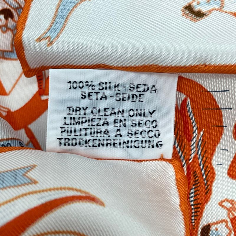 Hermes Scarf Carre 90 Exposition Universelle Silk With Orange Box