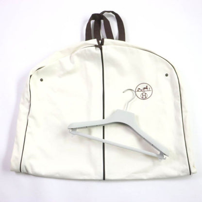 Hermes 23SS Chaine D'ancre All Over Print With Serie Buttons Denim Jacket White