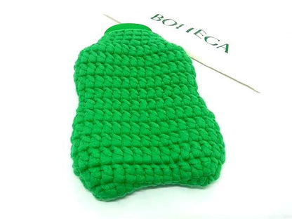 Bottega Veneta Intrecciato Rubber Hot Water Bottle With Knit Cabas Green