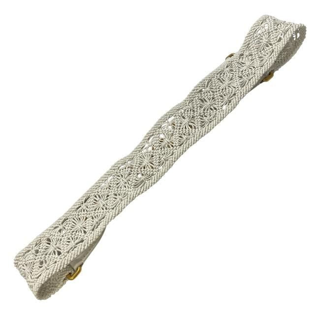 Christian Dior Bag Strap Replacement Shoulder Strap Small Leather White Gold