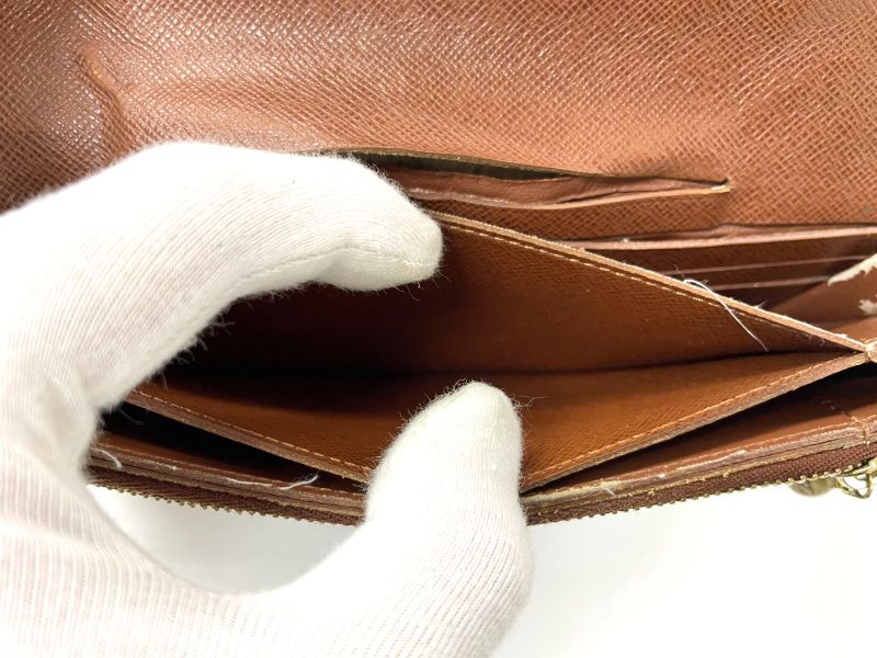 Louis Vuitton Monogram Portefeuille Accordion Long Chain Wallet M58008 Brown