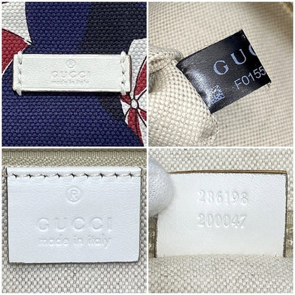 Gucci Tote Bag Navy White 286198 Excellent Condition Canvas