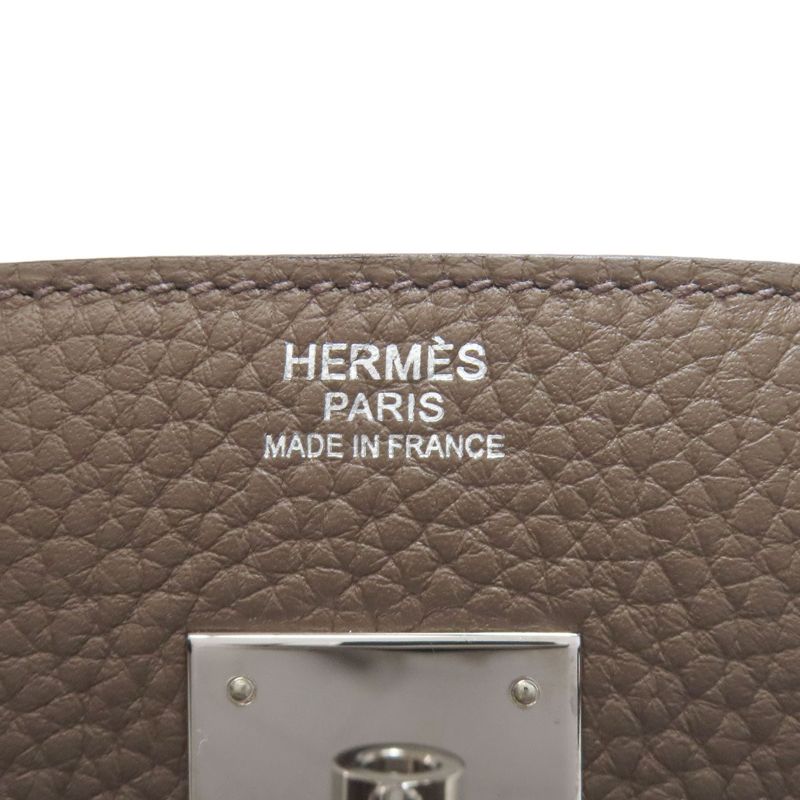 Hermes Birkin 30 Verso Silver Hardware Handbag Taurillon Women