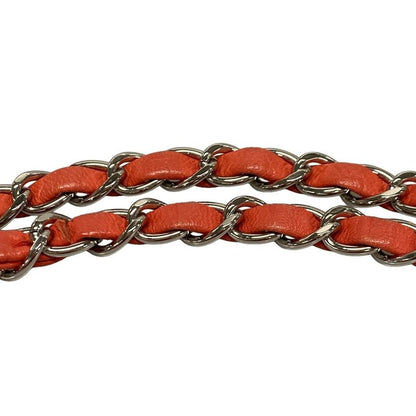 Chanel Shoulder Bag Ultra Stitch Orange Flap Bag / Silver Hardware / Chain