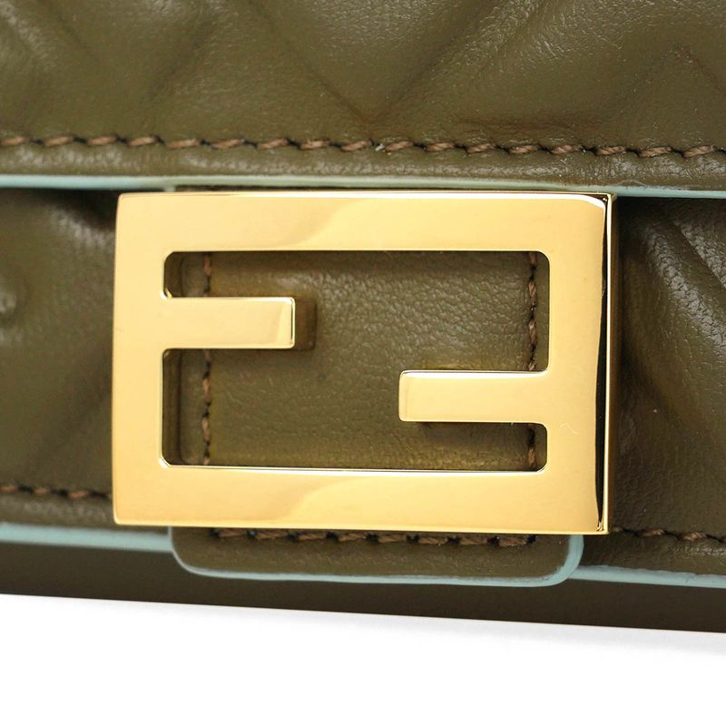 Fendi Trifold Wallet Baguette Green