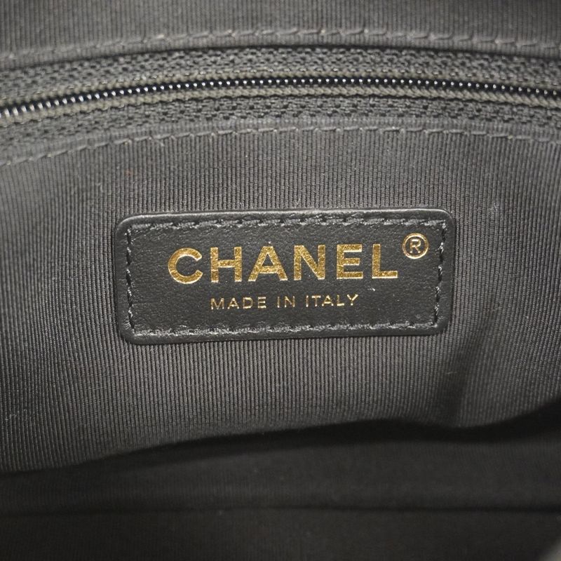 Chanel Shoulder Bag Matelasse Lambskin Black Chien Pan Gold Hardware Women