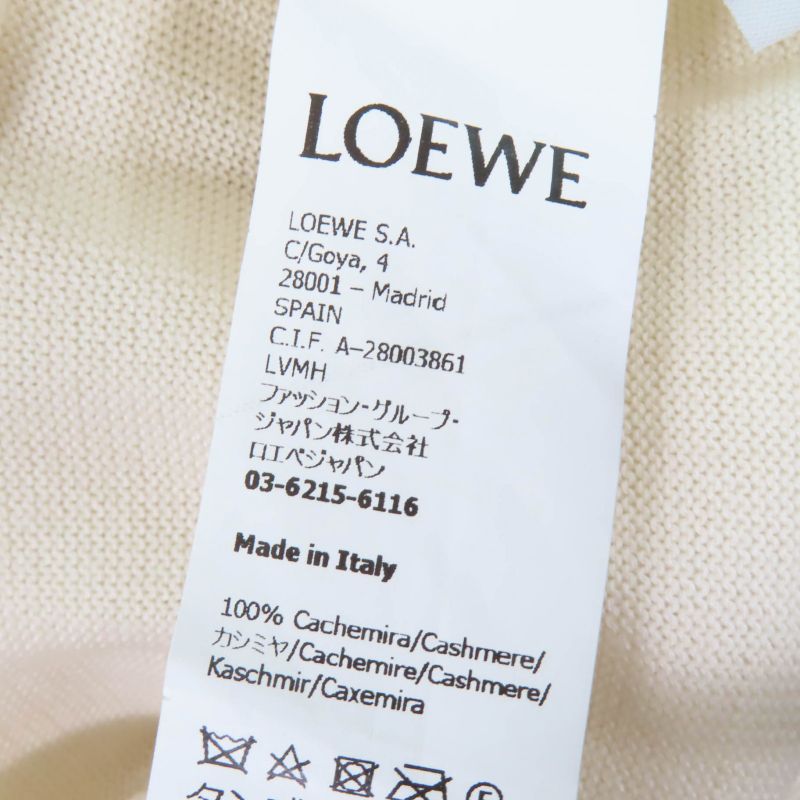 LOEWE S359y16k24 100% Cashmere Long Sleeve Knit Cardigan With Logo Hardware