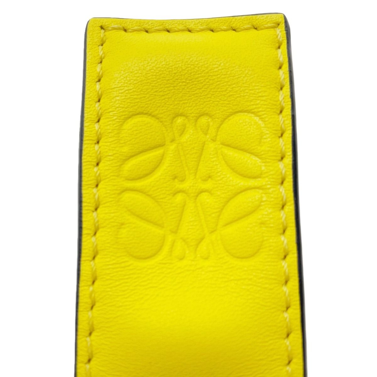Loewe Slap Bracelet Anagram Yellow Leather Women's Accessories