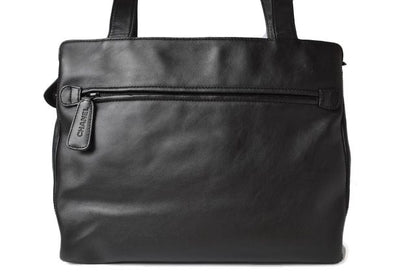 Chanel Shoulder Bag Tote Bag A4 Chanel Coco Mark Lamb Leather Black
