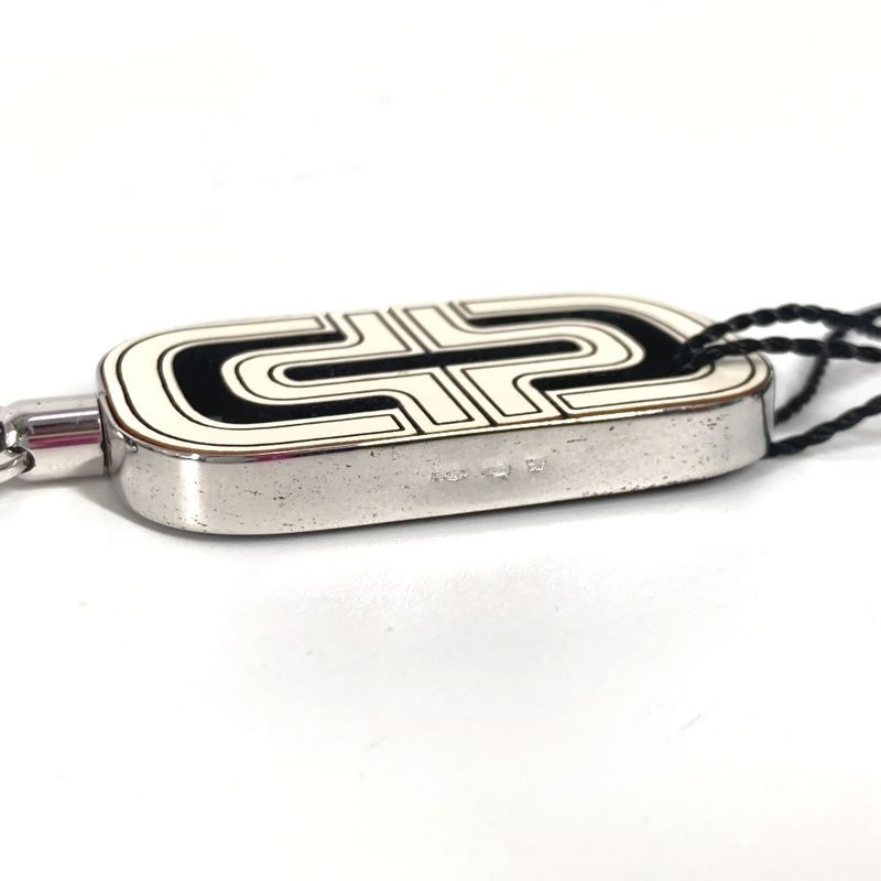 Bvlgari Bulgari Necklace Parentesi Logo Leather White