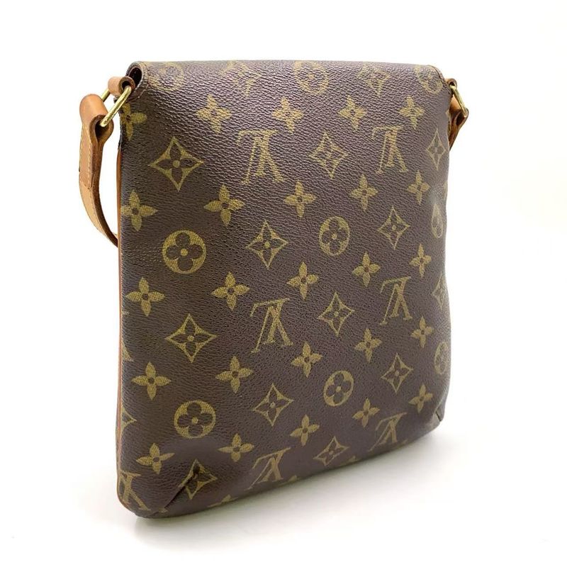 Louis Vuitton Musette Salsa Long Strap Monogram Leather × PVC Brown Shoulder
