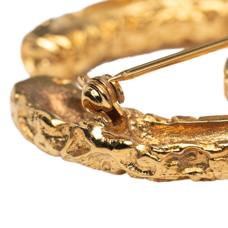 Chanel Vintage Coco Mark Yogan Lava Fringe Gold Plated Ladies Chanel