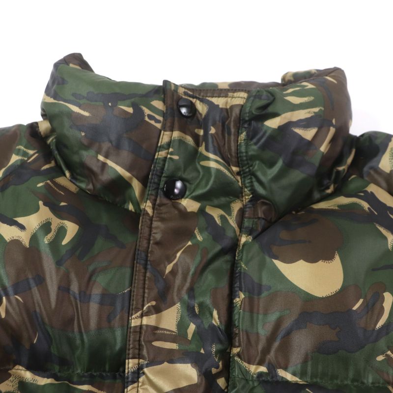 Celine 2w4300610 Logo Print Camouflage Padded Zip-up Jacket Green Brown Multi