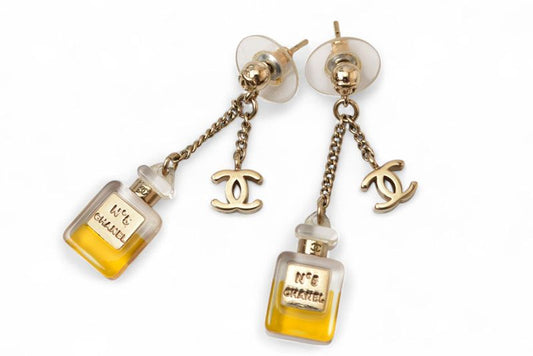 Chanel Earrings Accessories Chanel Coco NO5 Perfume Bottle Motif Perfume Bottle