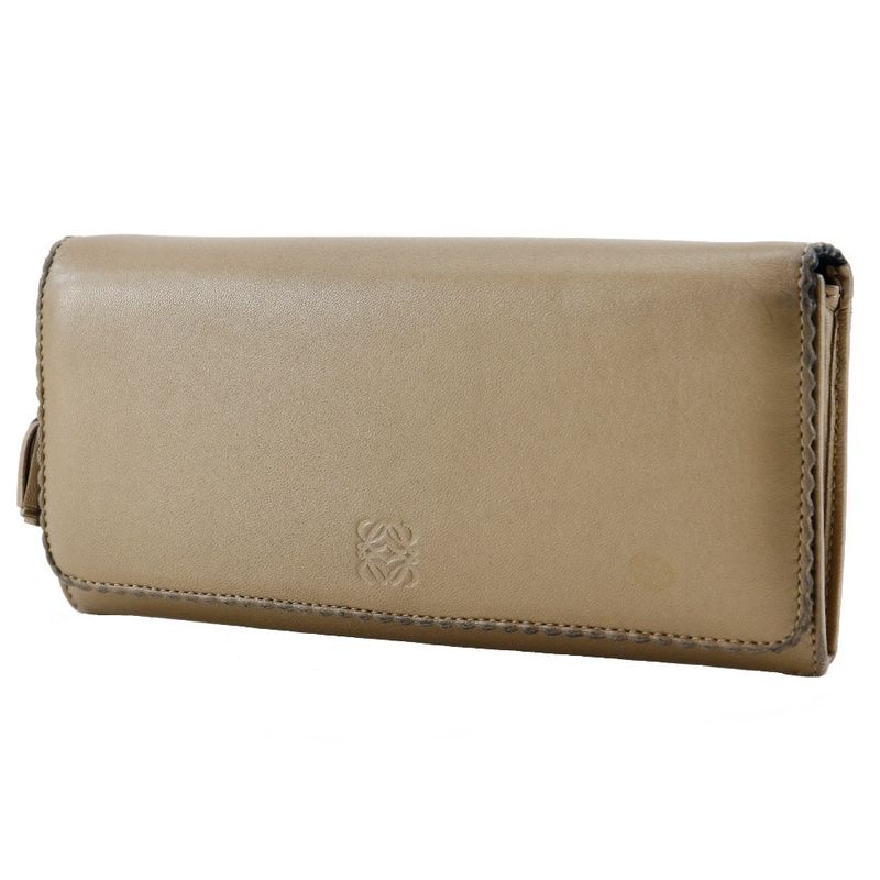 Loewe 182n81f13 Lambskin Beige Ladies Long Wallet