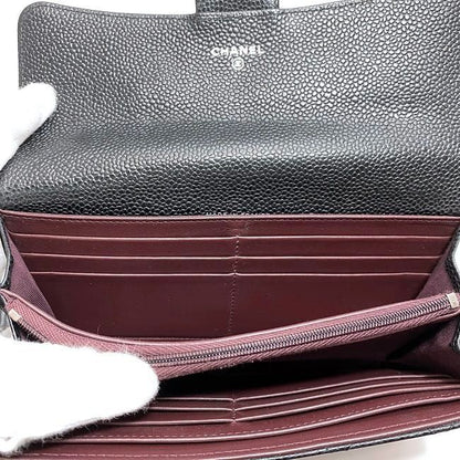 Chanel Bifold Long Wallet Black Matelasse Ap0241 Excellent Condition Wallet