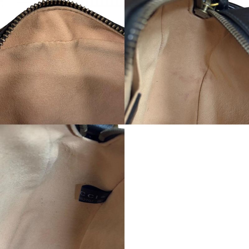 Gucci GG Marmont Shoulder Bag Leather 448065 Black Ladies Gucci  Gucci