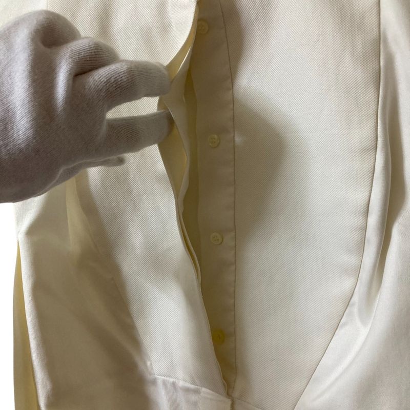 Good Quality Balenciaga Sleeveless Flared Long Shirt Dress 36 White Women Used