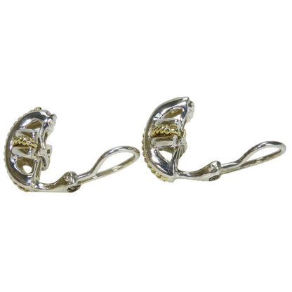 Tiffany & Co Earring Signature Silver 925 18K Yellow Gold Approx 8.6g Silver