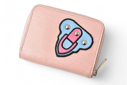 Louis Vuitton Wallet Fold Coin Case Zippy Coin Purse M63723 LV Stories Rose
