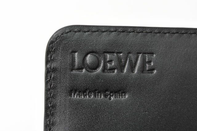Loewe Wallet Unisex Loewe Long Wallet Anagram Calfskin Black