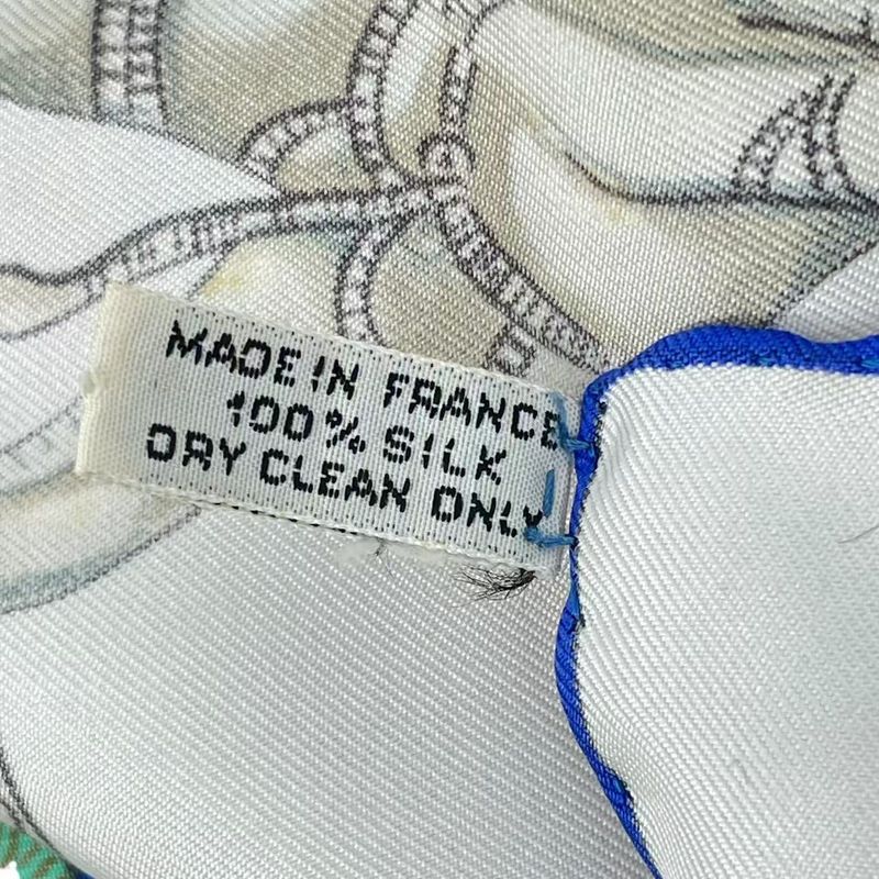 Hermes Silk Scarf Carre 90 Torana White