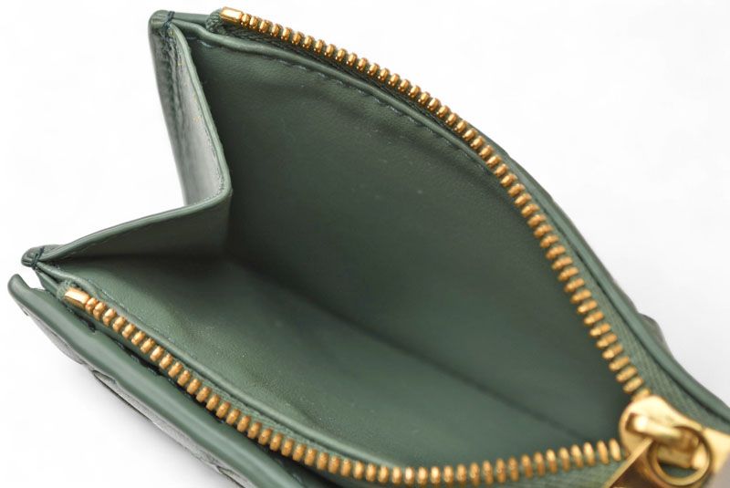 Bottega Veneta Wallet Fold Bottega Veneta Mini Wallet 707601 Intrecciato Mint