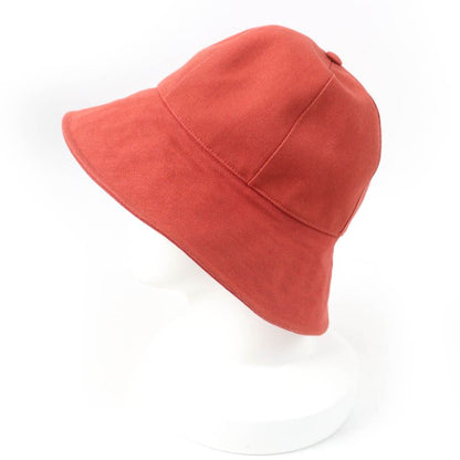 Hermes Serie Hardware 100% Cotton Canvas Hat Orange 57 Made In France Genuine