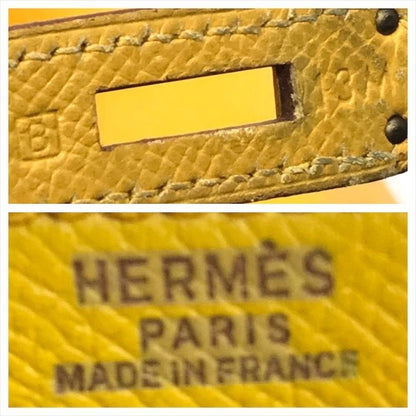 Hermes Birkin 30 Courchevel Hand Bag Yellow
