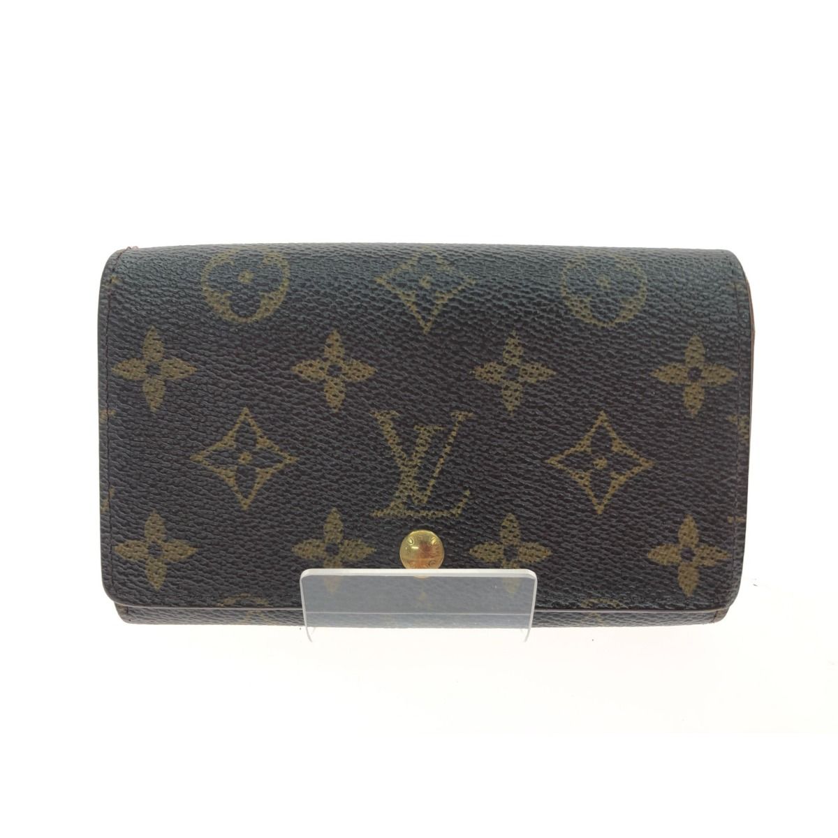 Louis Vuitton Women's Bifold Wallet Monogram Porte Monet Bier Tresor M61730